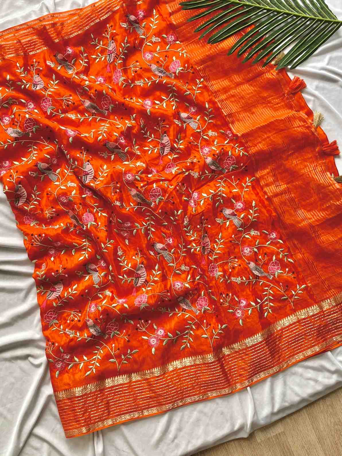 Embroidery Viscose Sarees