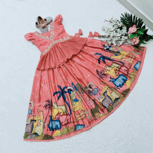 Kalamkari Lehanga Set