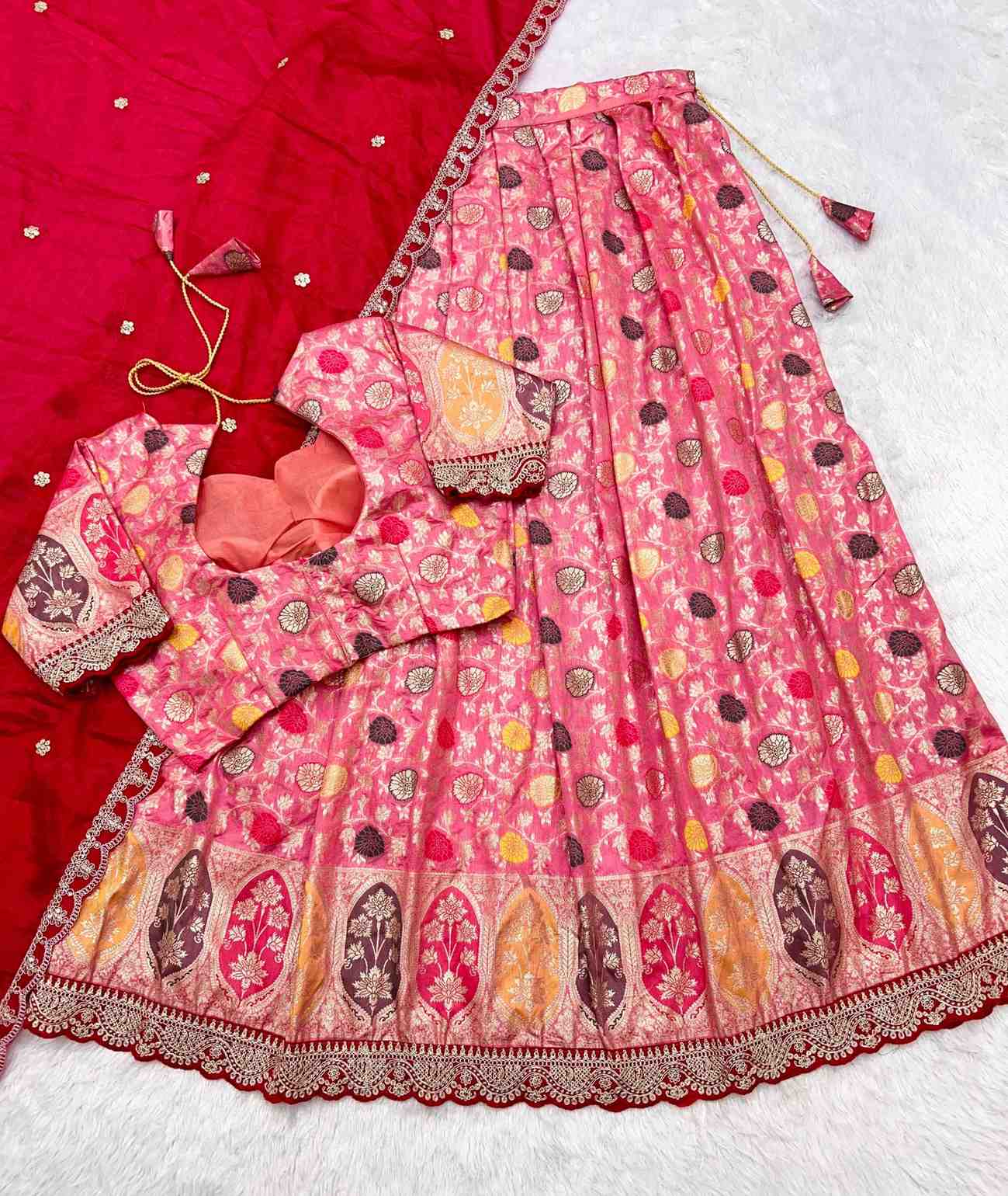 Tissue Dola Silk Lehengas
