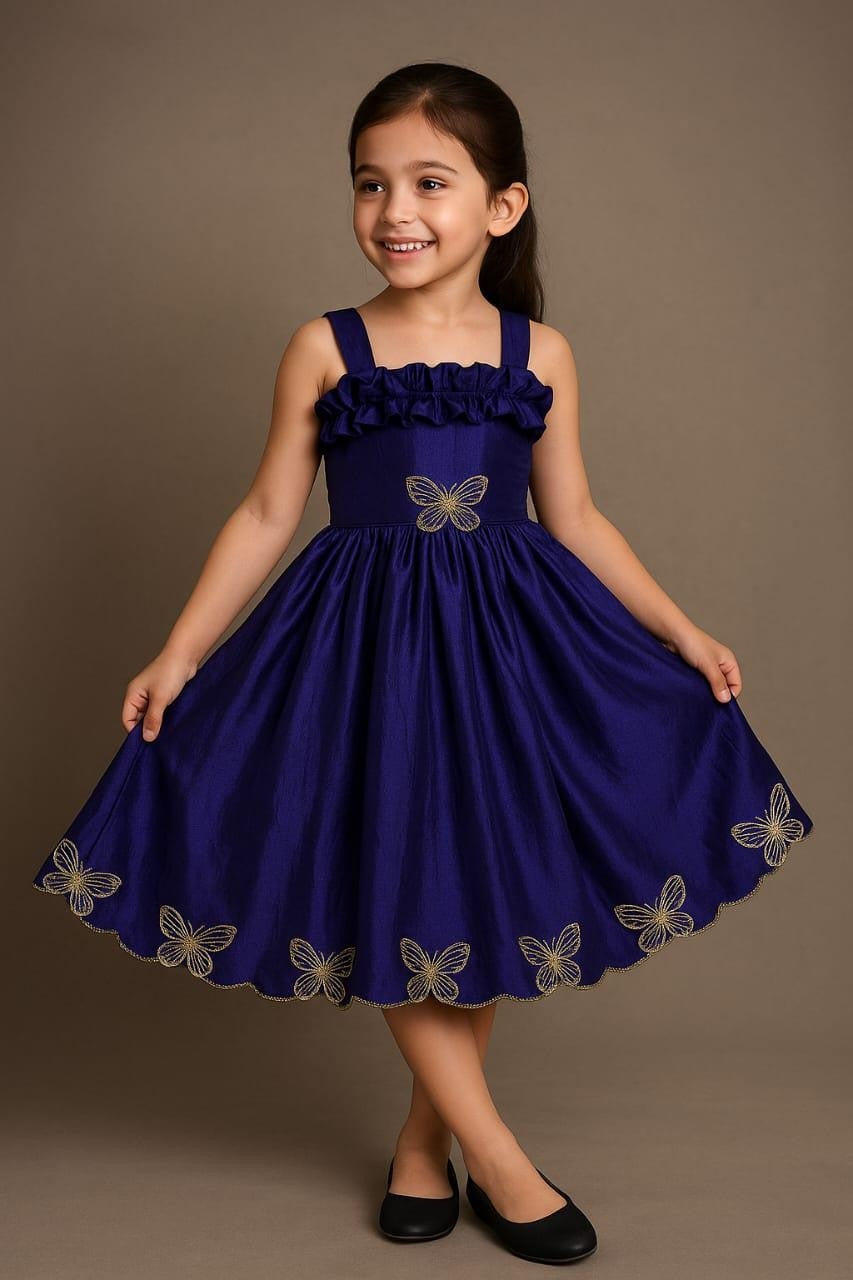 Kid's Space Silk Panel Frock
