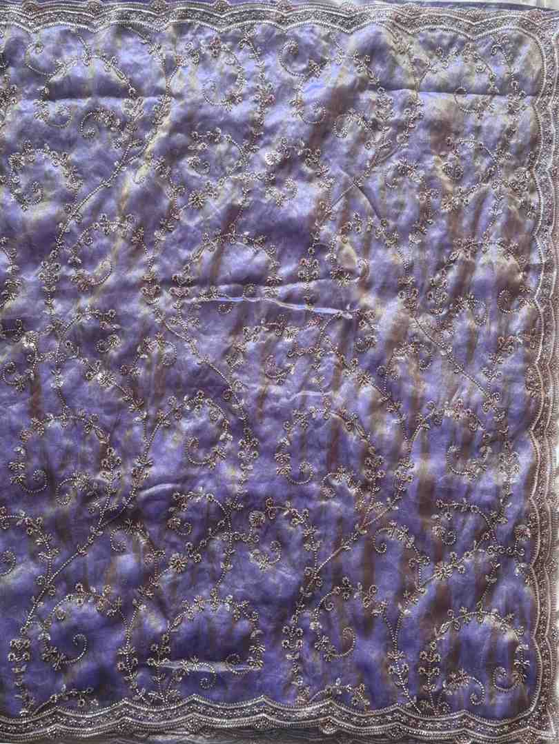 Nylon Tissue Crepe Silk Saree