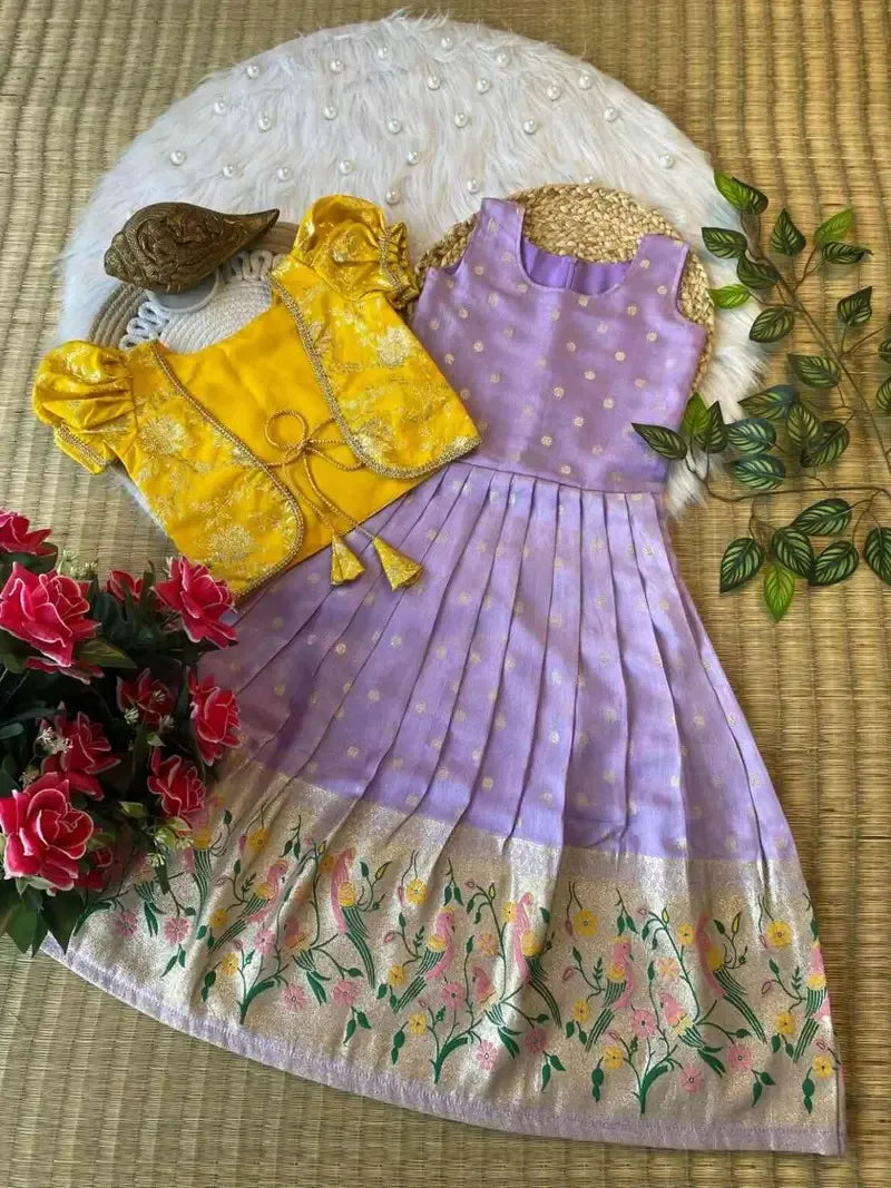 Kid’s Russian Dola Silk Lehengas