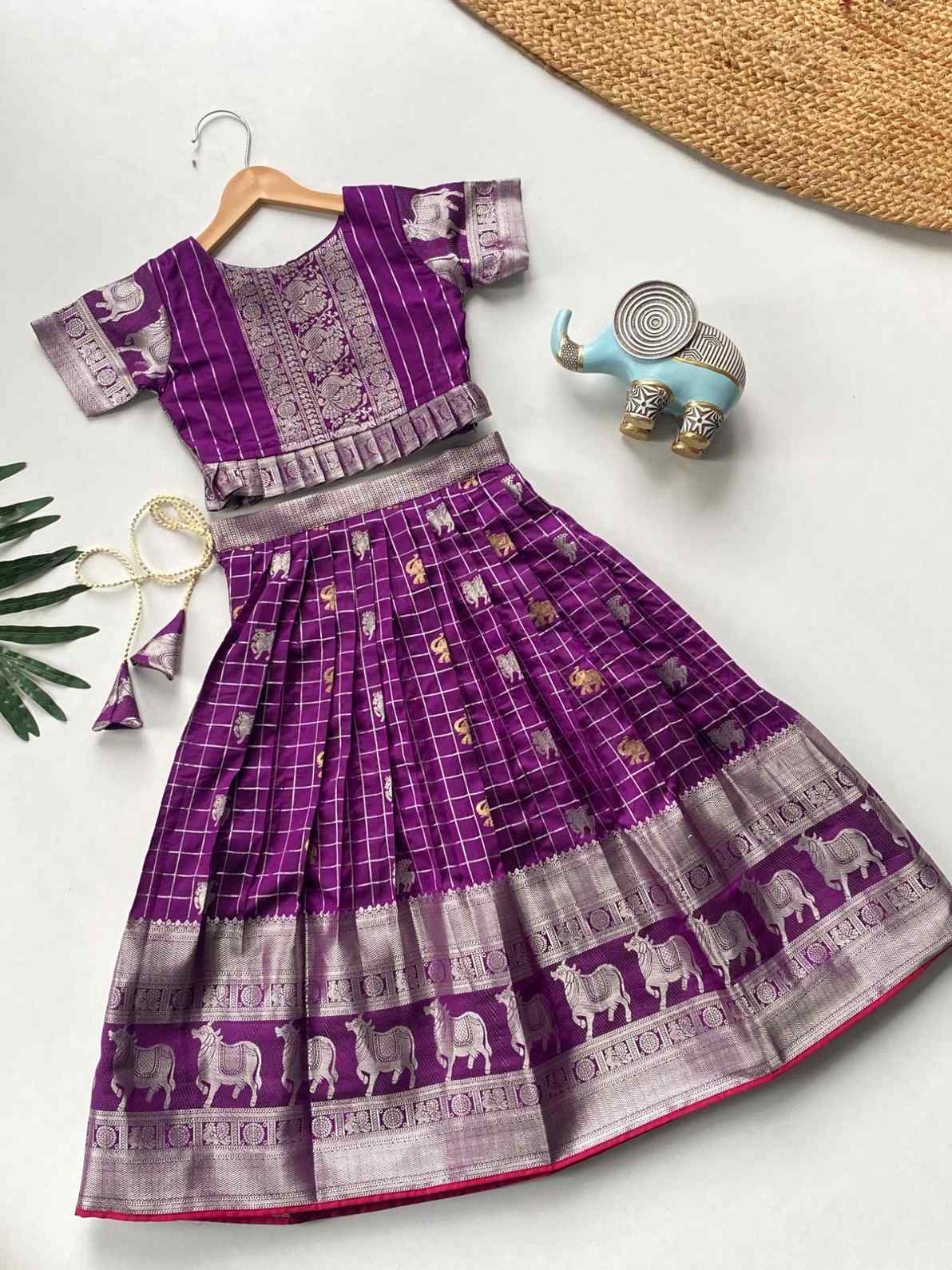 Kid's Kanchi Soft Silk Lehengas