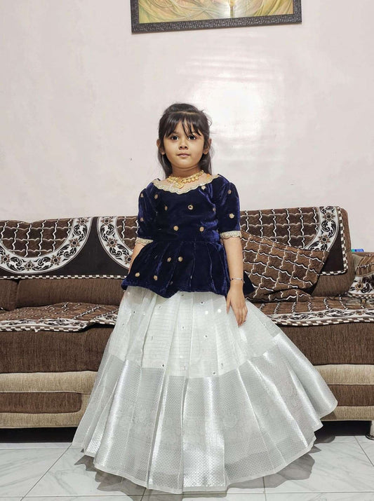 Kid's Nylon Organza Lehengas