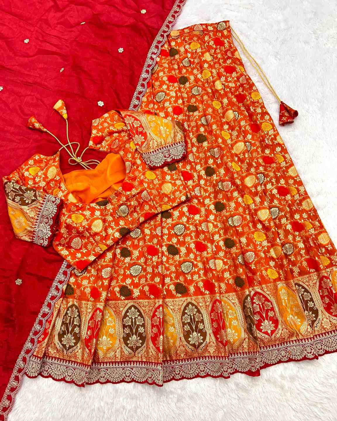 Tissue Dola Silk Lehengas
