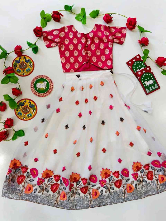 Kid's Silk Blend Lehenga