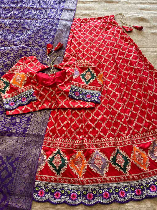 Silk Embroidery Lehengas
