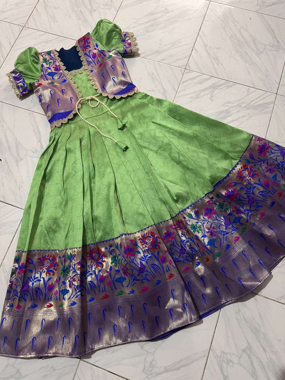 Kid's Kanjeevaram Silk Gowns