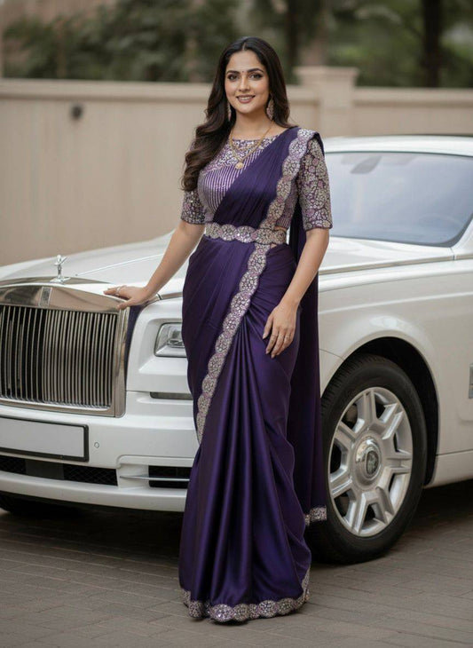 Sequence Work Ready To Wear Saree