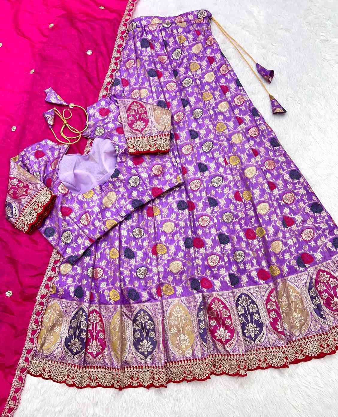 Tissue Dola Silk Lehengas