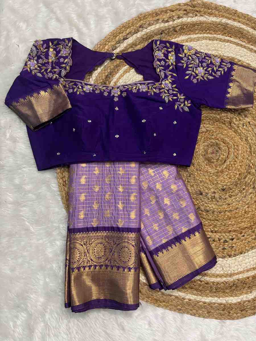 Gadwal silk family outfits by Arhas Couture