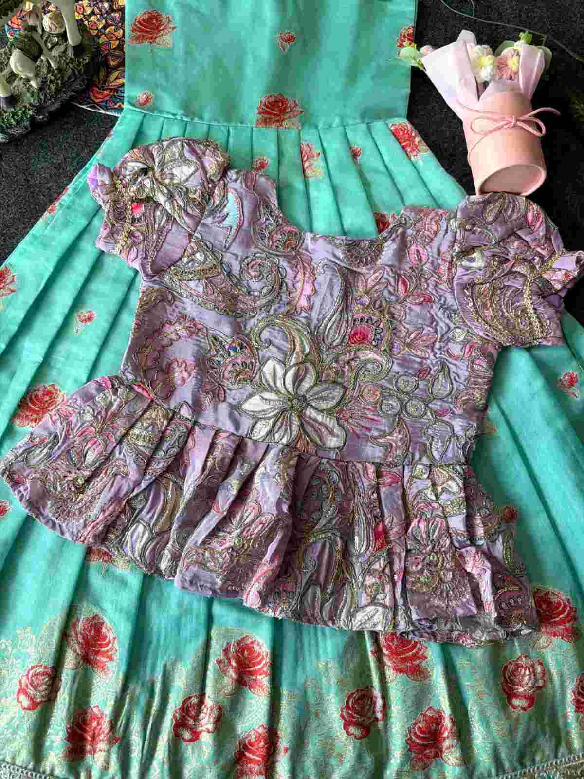 Kids soft Dola silk gowns by Arhas Couture