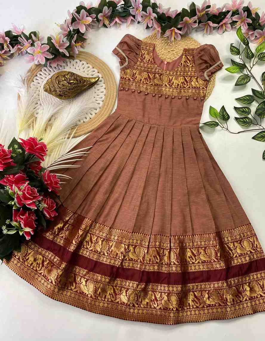 Kid's Narayanpet Silk Gowns