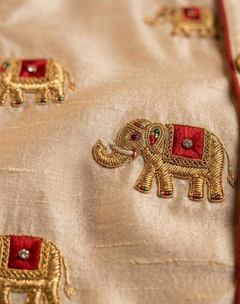 Raw silk family outfits by Arhas Couture
