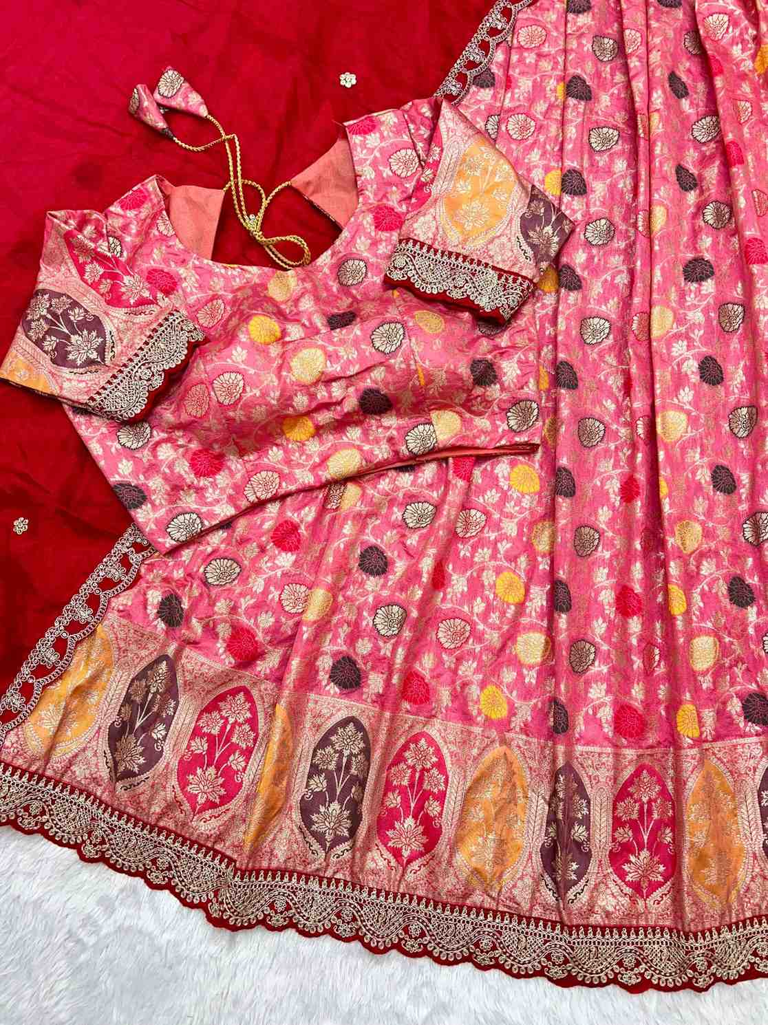 Tissue Dola Silk Lehengas