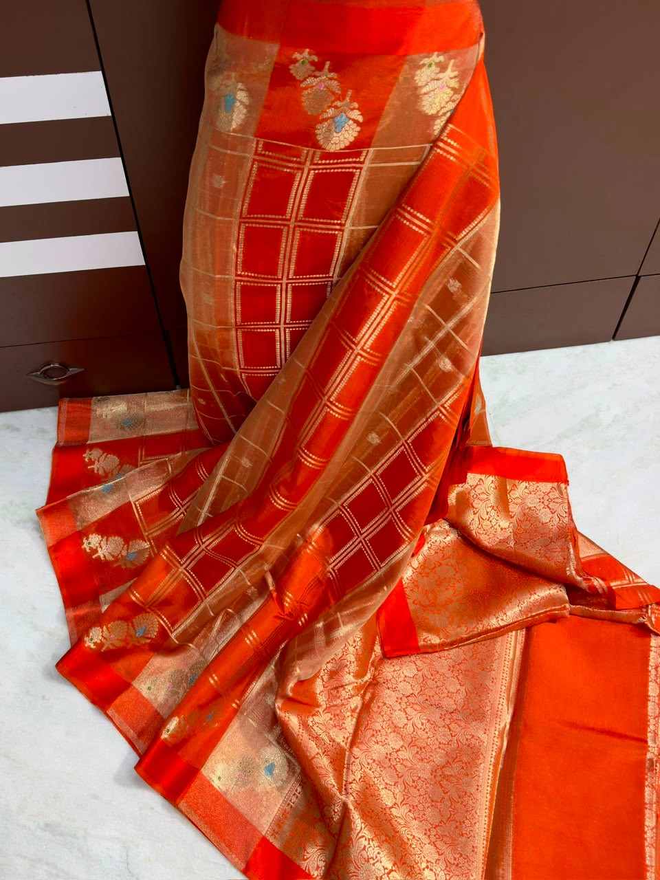 Banarasi Raw Mango Soft Silk Sarees