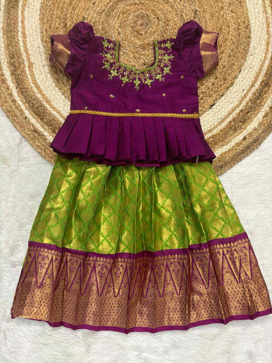 Kid's Semi Kanchi Lehenga