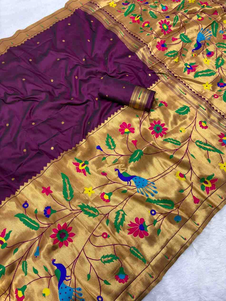 Fancy soft Paithani silk sarees by Arhas Couture