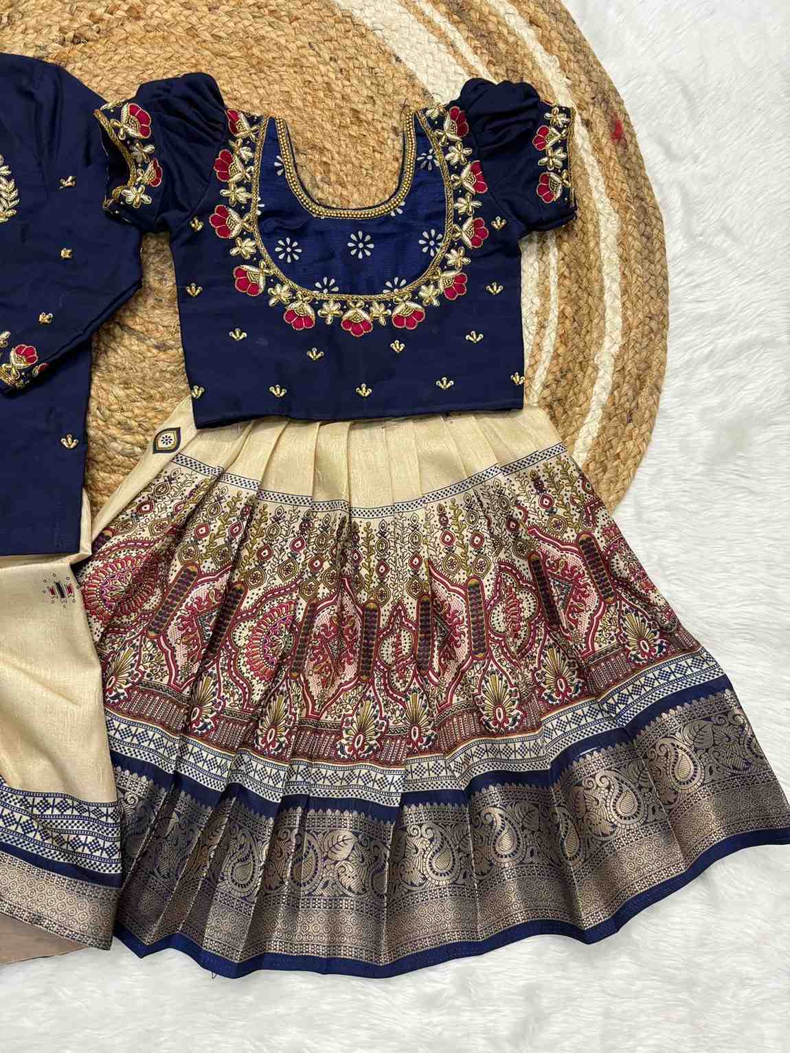 Kid's Banarasi Silk Family Combo