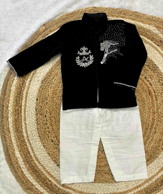 Kid's Velvet Kurta Set