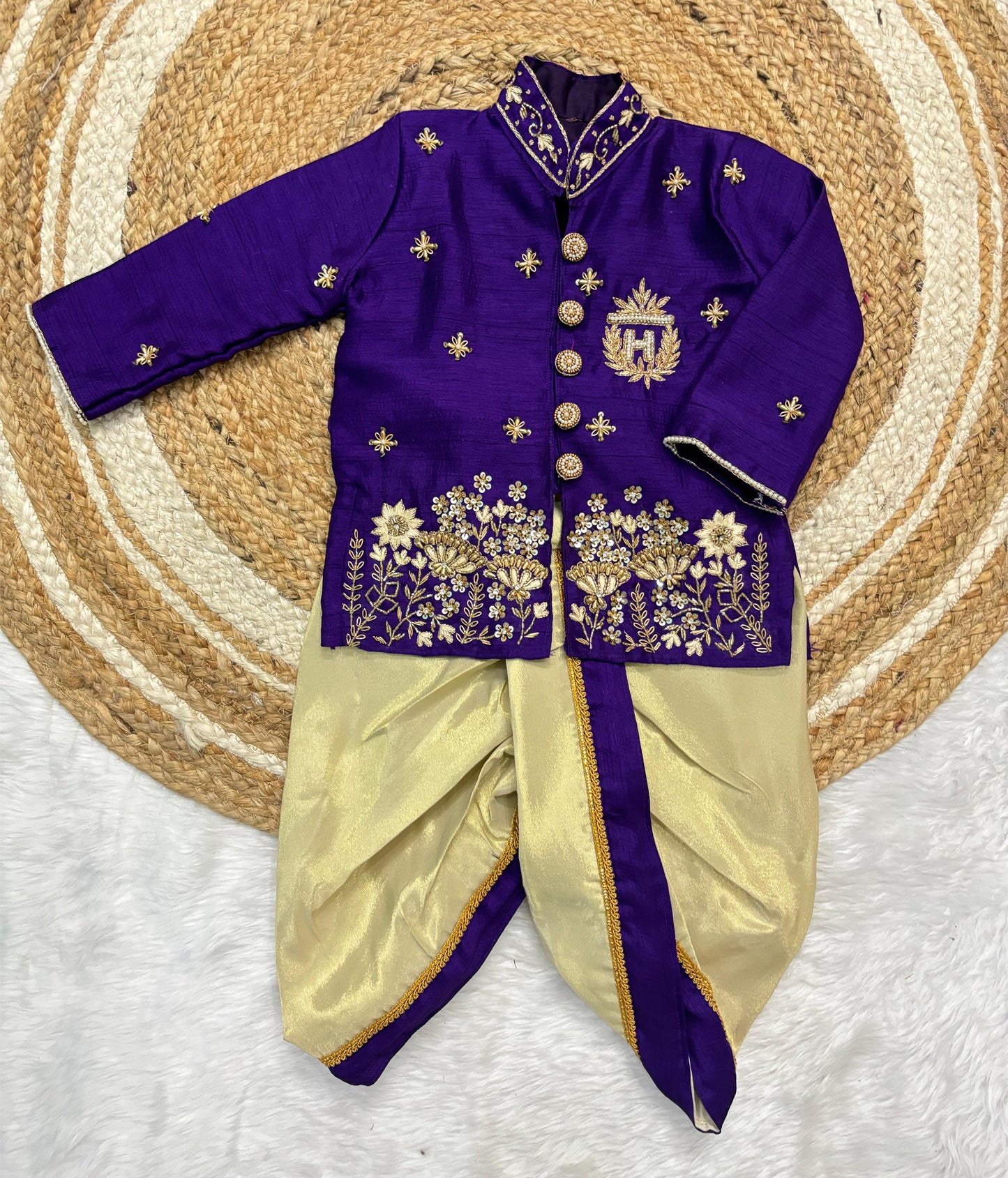 Kid's Soft Raw Silk Kurta Sets