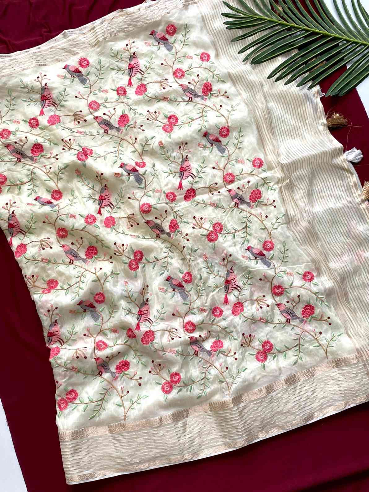 Embroidery Viscose Sarees