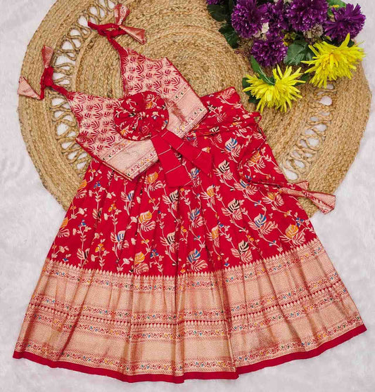 Kid's Paithani Silk Lehengas