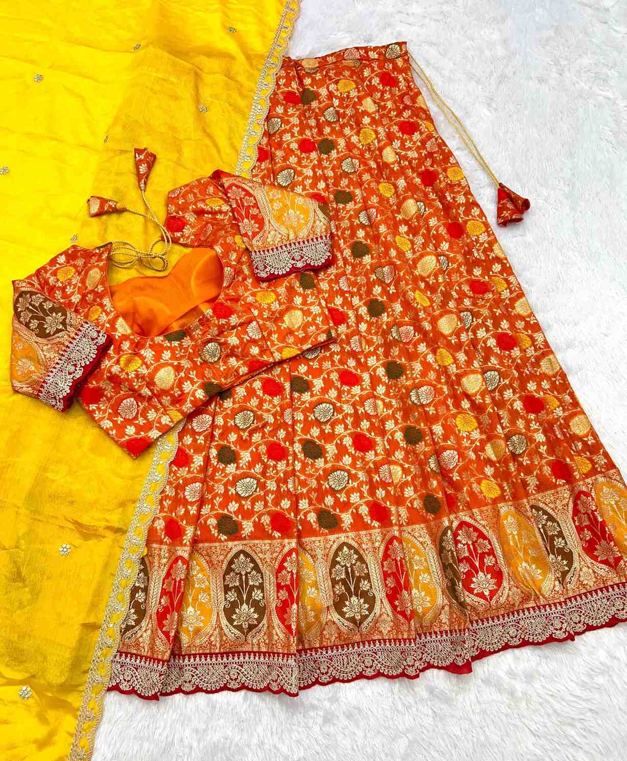 Tissue Dola Silk Lehengas