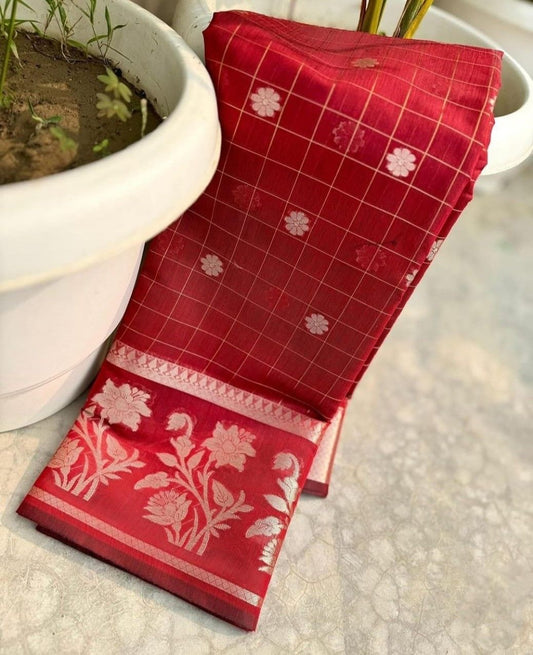 Banarasi Cotton Malai Silk Sarees