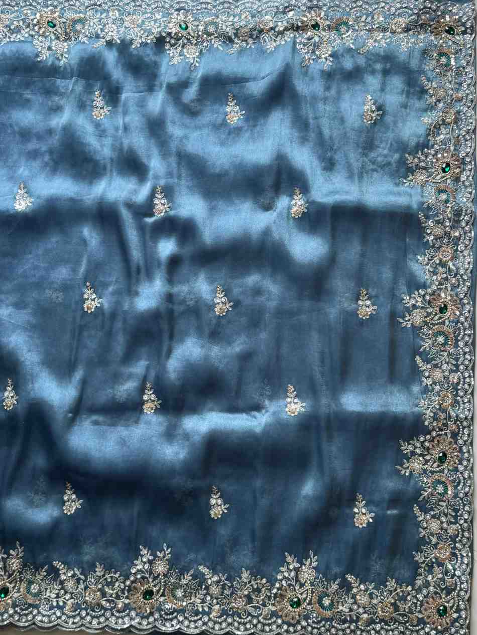 Fancy soft shimmer tissue sarees by Arhas Couture