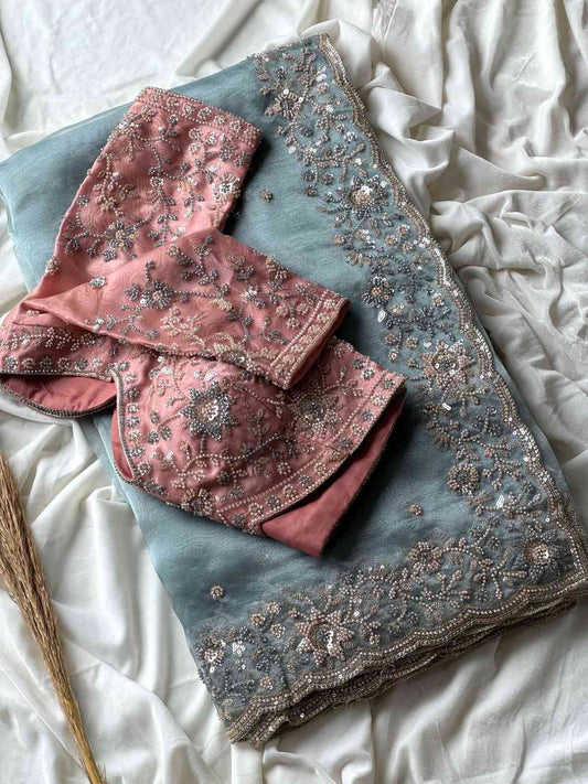 Organza Crepe Silk Saree