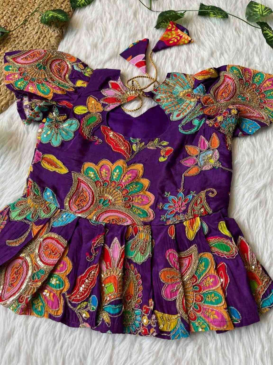 Kid’s Crepe Tissue Lehenga