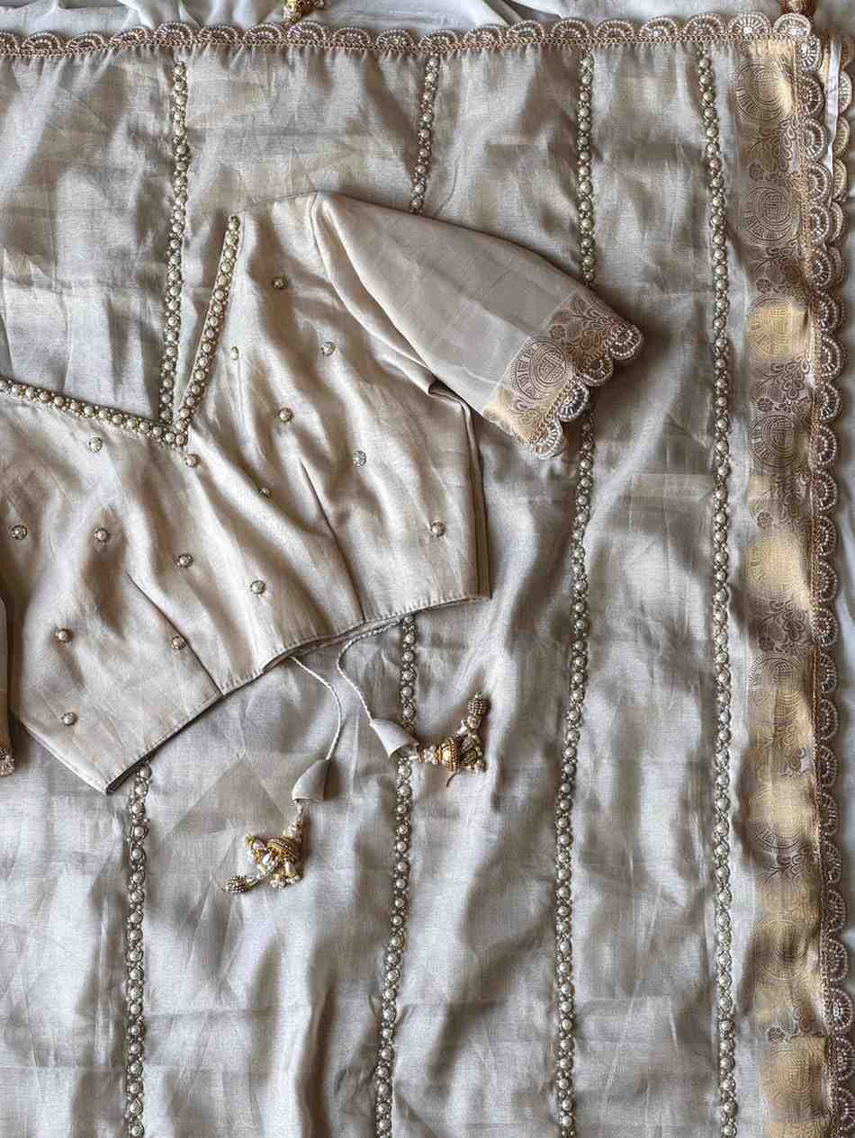 Fancy handwork tissue silk sarees by Arhas Couture