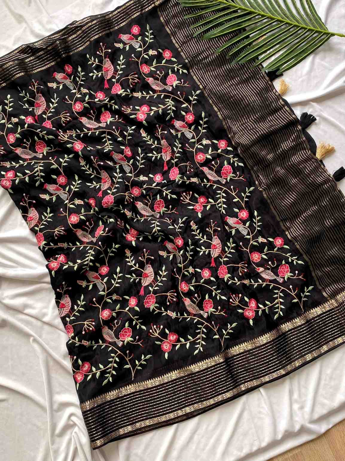 Embroidery Viscose Sarees