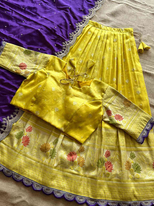 Viscose Tissue Silk Lehengas