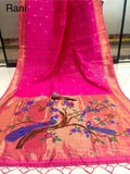 Khadi Raw Silk Paithani Sarees