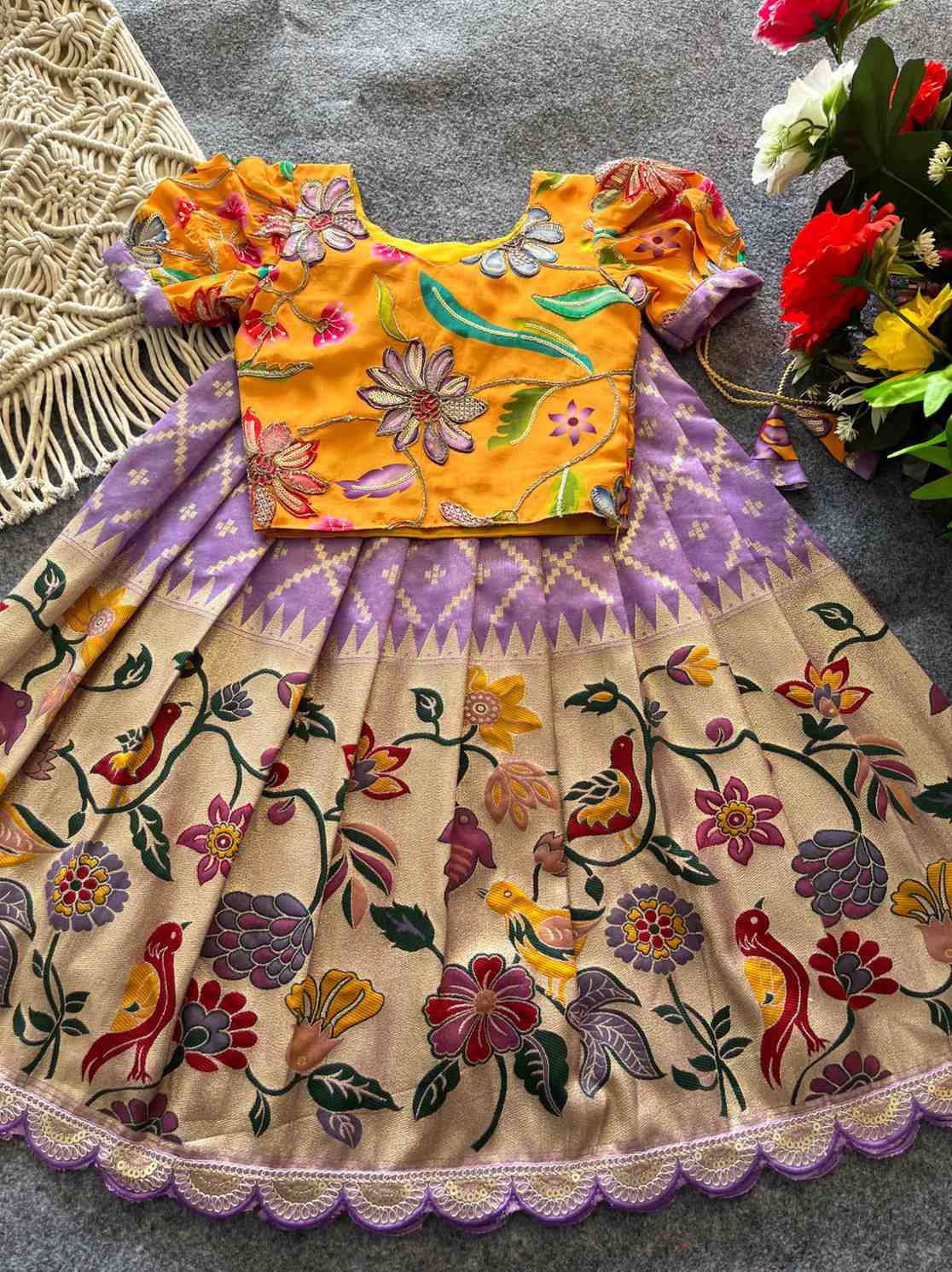 Kid's Dola Silk Lehengas