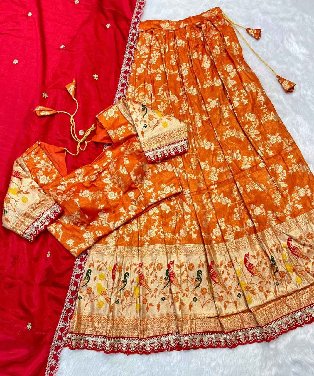 Paithani Tissue Silk Lehengas