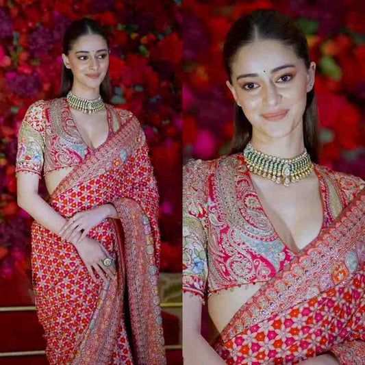 Georgette Khadi Silk Saree