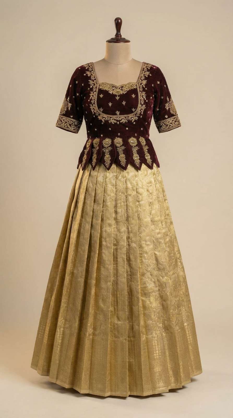 Semi Kanchi tissue family outfits by Arhas Couture