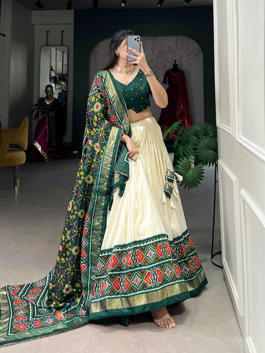 Tussar Silk Lehangas