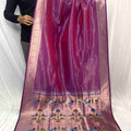 Tissue Paithani Semi Silk Sarees