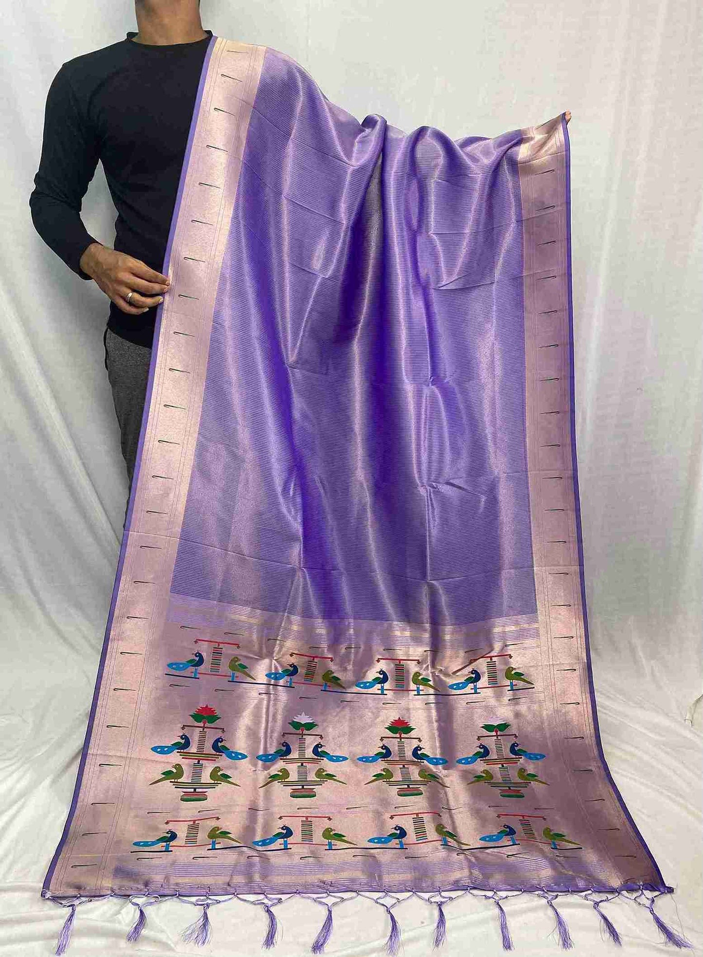 Tissue Paithani Semi Silk Sarees