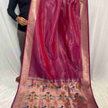 Tissue Paithani Semi Silk Sarees