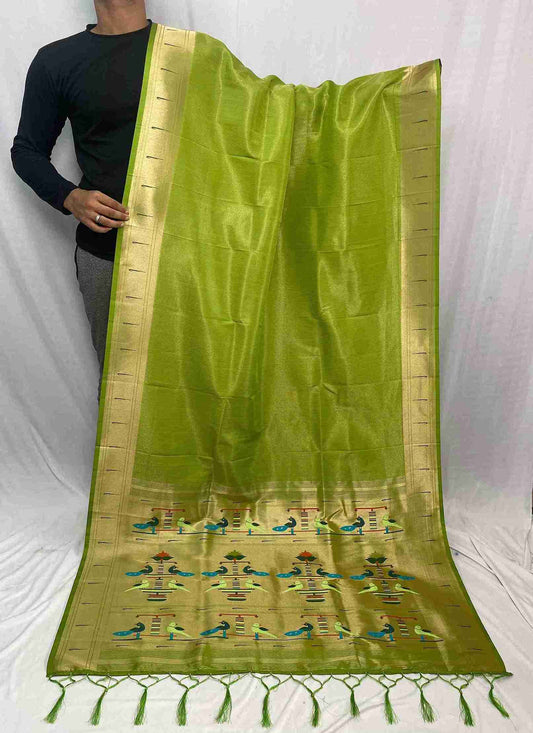 Tissue Paithani Semi Silk Sarees