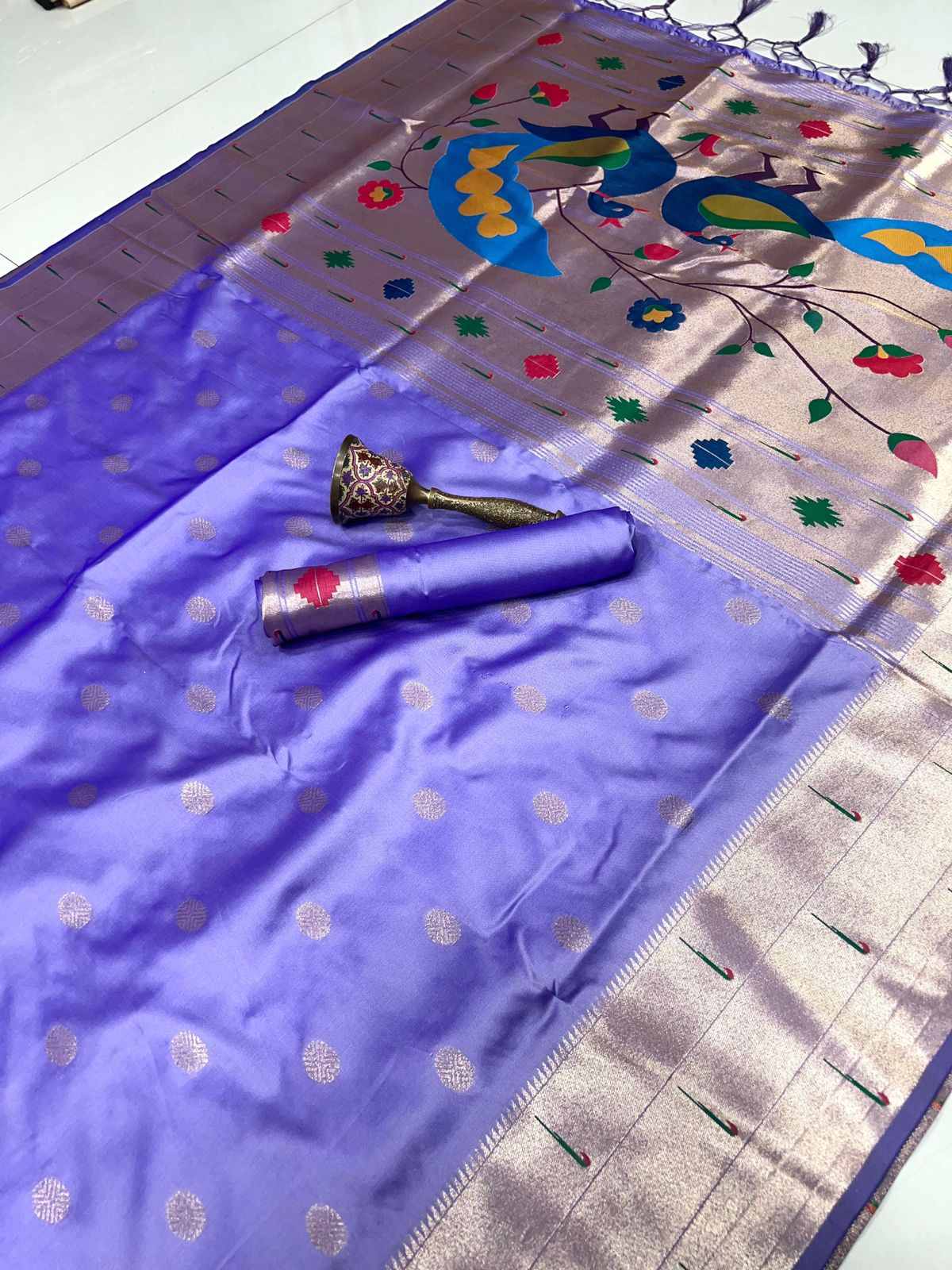 Triple Muniya Paithani Silk Sarees