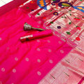 Triple Muniya Paithani Silk Sarees