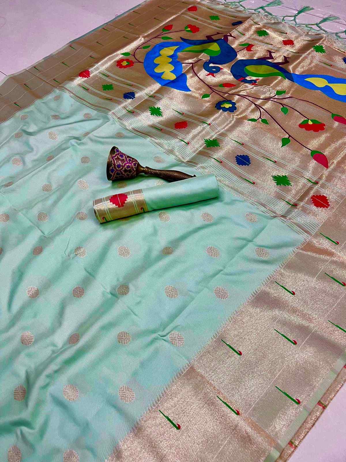 Triple Muniya Paithani Silk Sarees