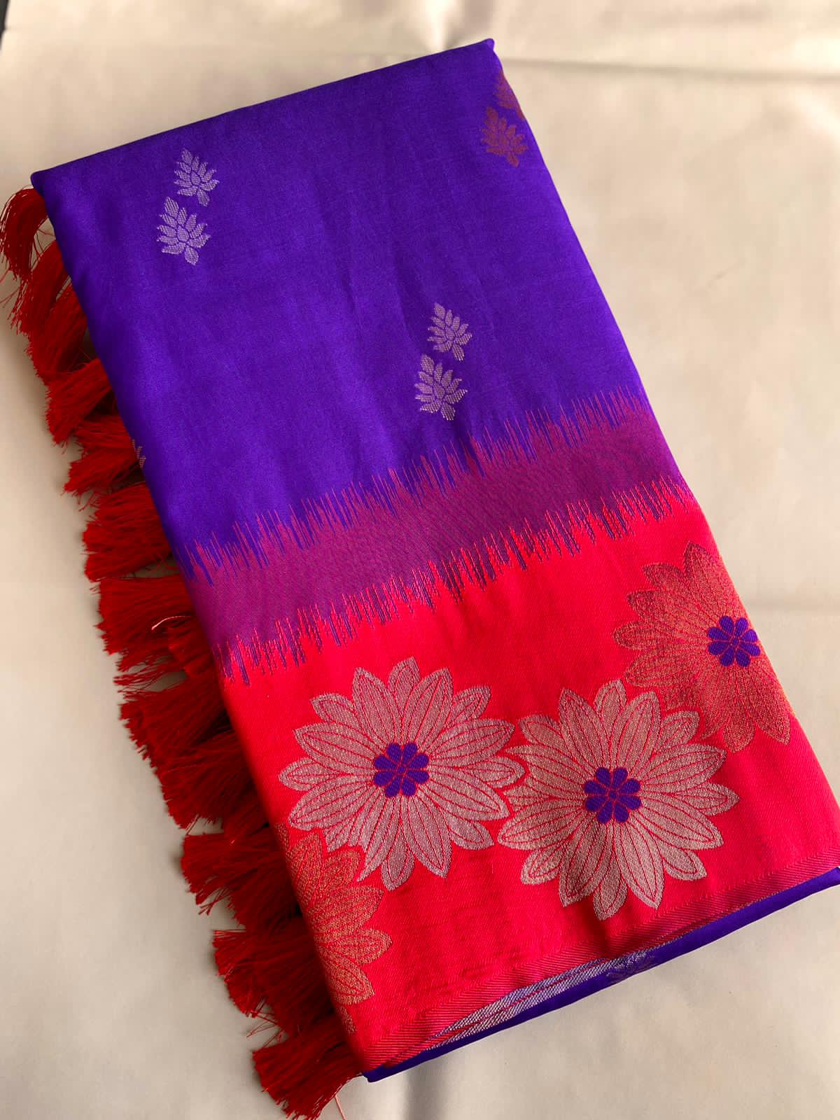 Floral Zari Silk Sarees