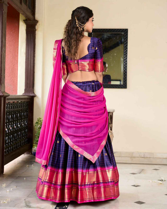Paithani Cotton Silk Lehangas